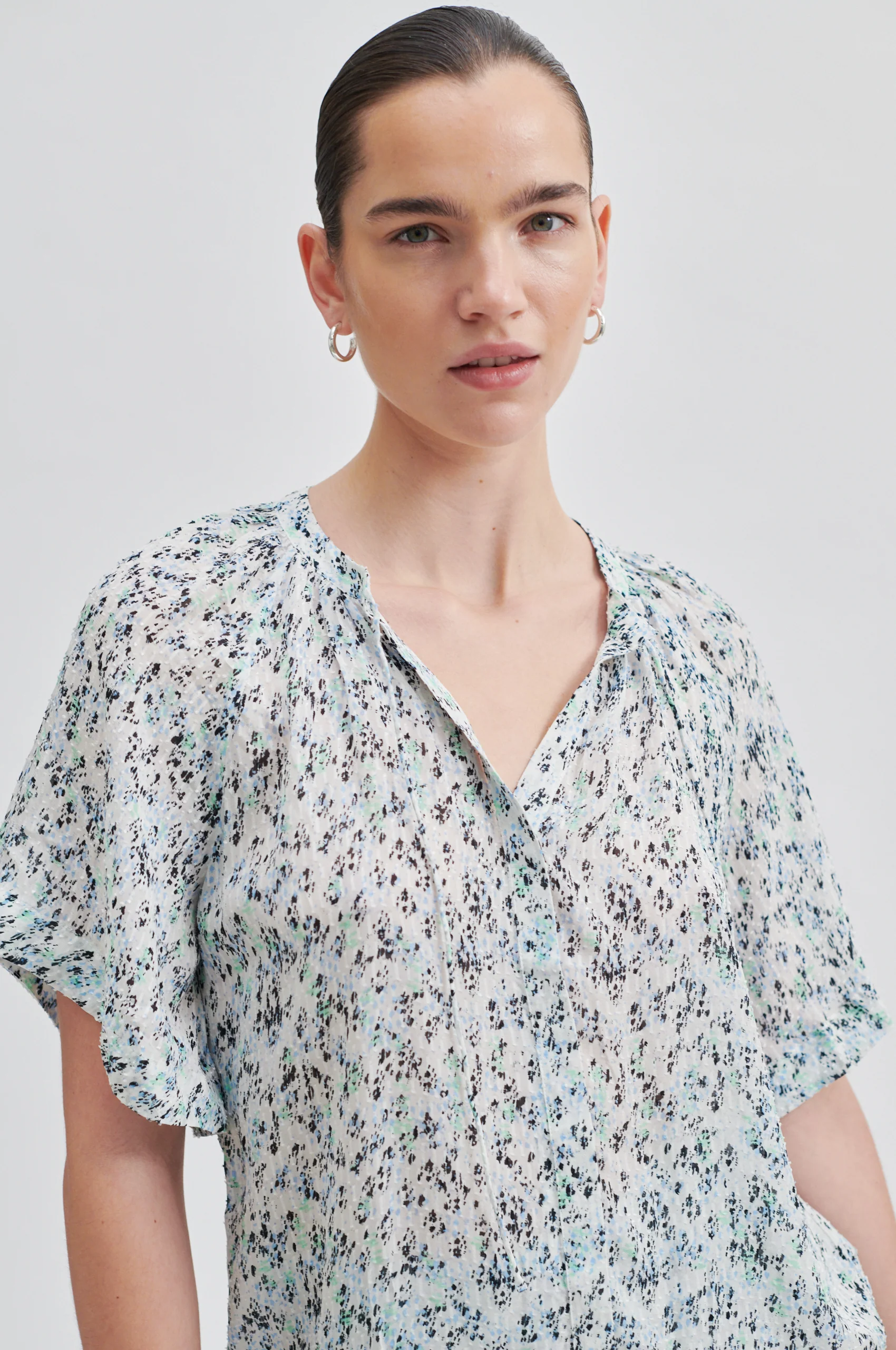 Second Female  Elle bluse - Alaska Blue