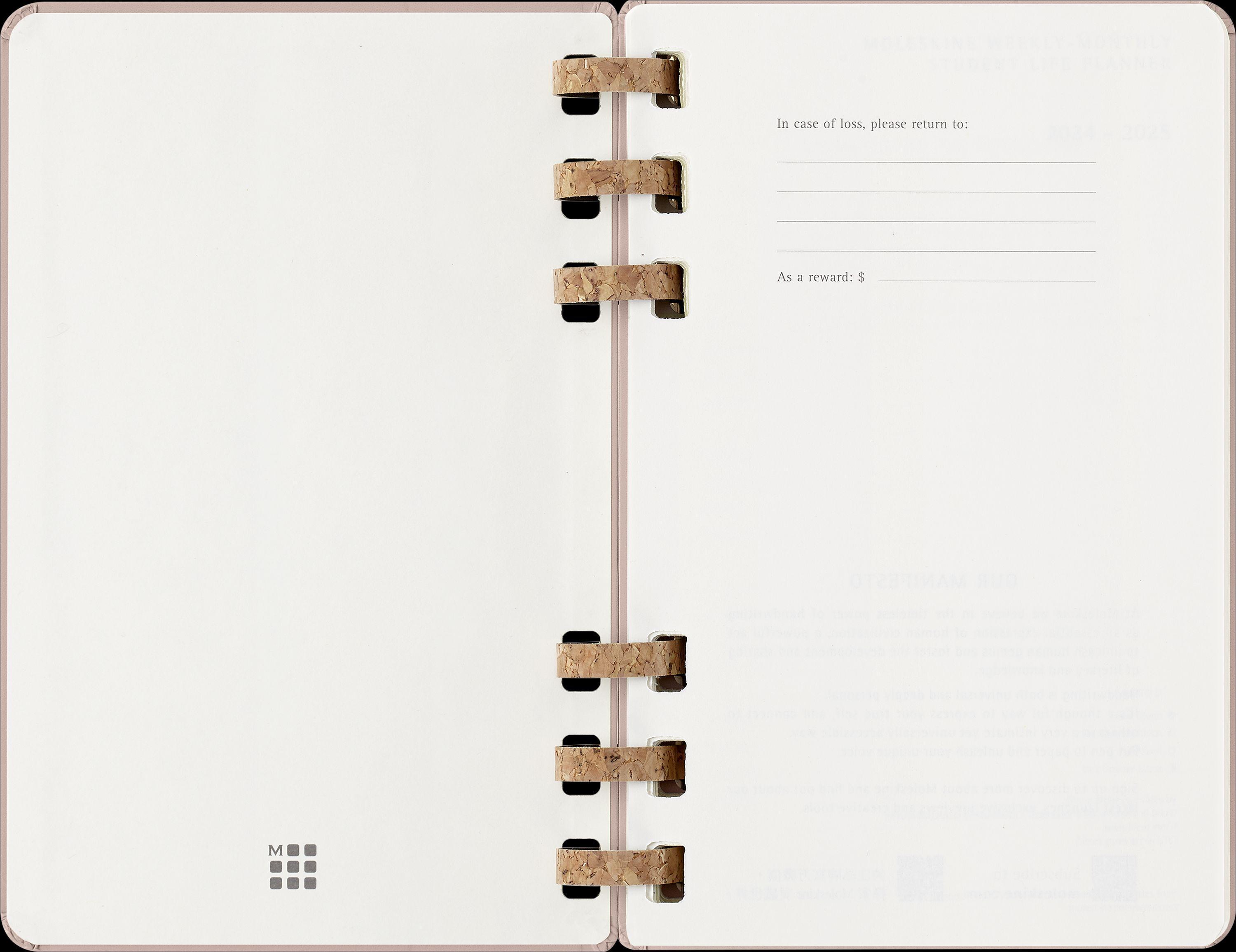 Moleskine 12 Monate Planer mit Spiralbindung, L/A5