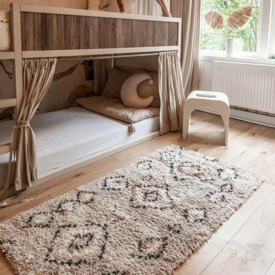 Interieur05 Berber Vloerkleed Ikat grijs/beige - 150 x 80 cm
