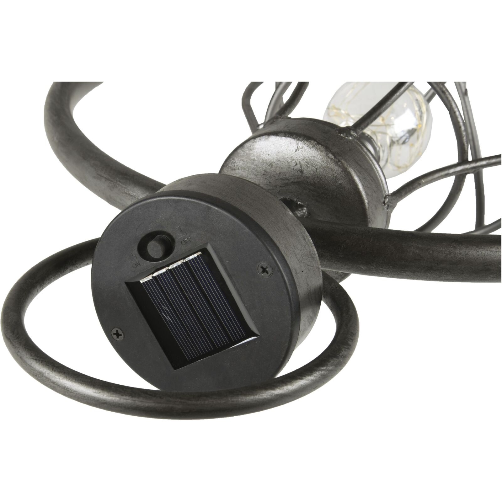 Solarleuchte ANJA - silber-schwarz - 72 cm