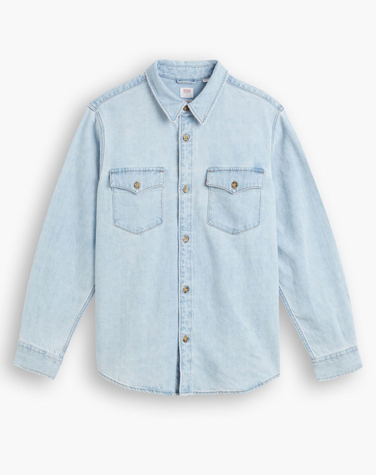 Levi's® Chemise en Coton & Chanvre Relaxed Fit Western bleu clair