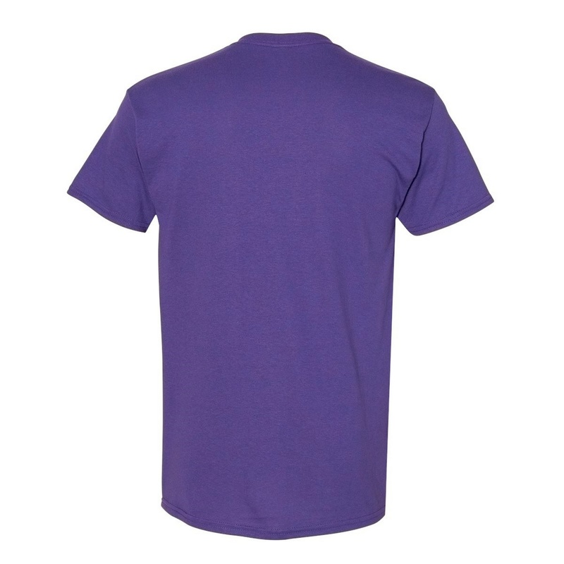 Camiseta básica de manga curta Gildan Heavy Cotton, 100% algodão grosso.