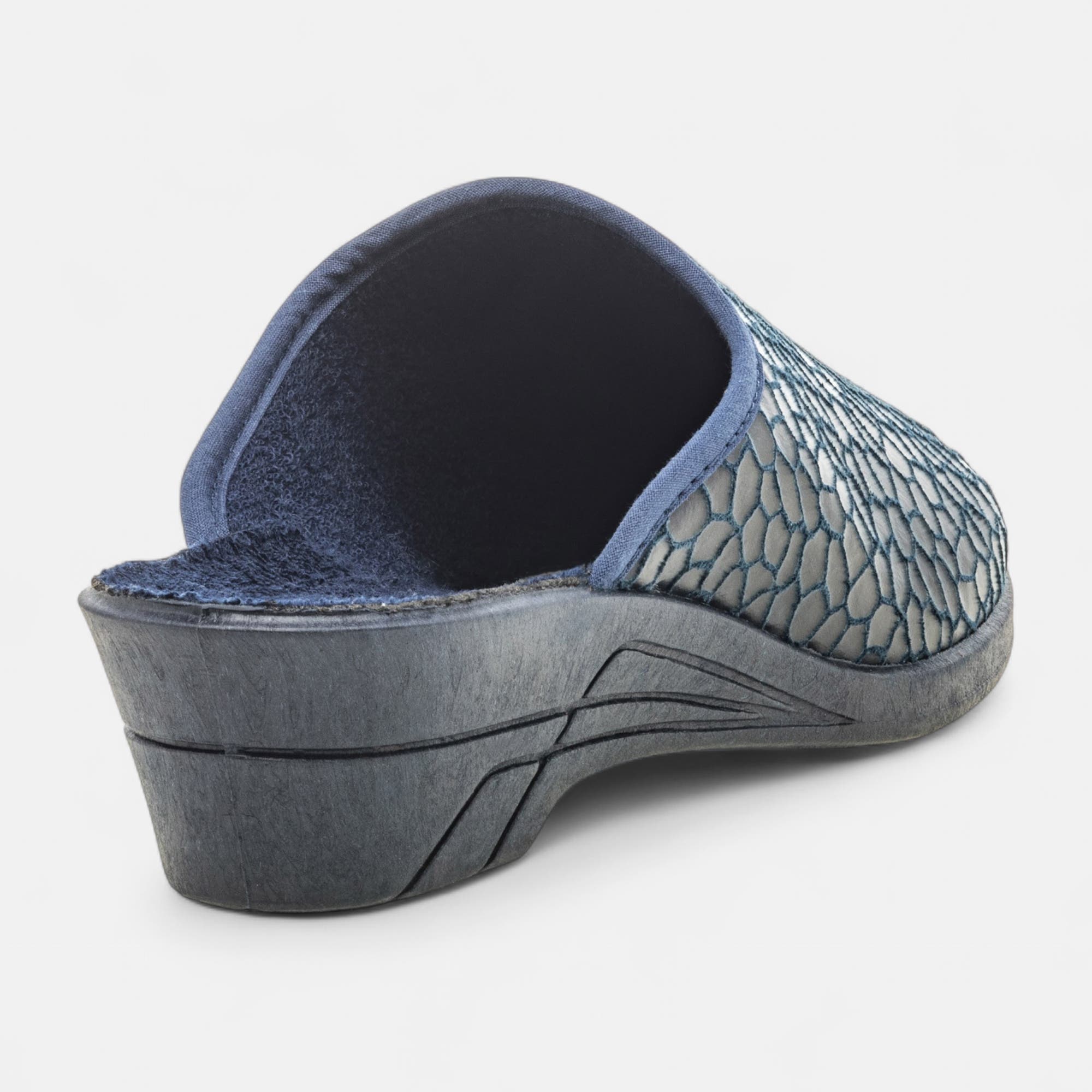 Pantoufles sabots Femme bleu marine