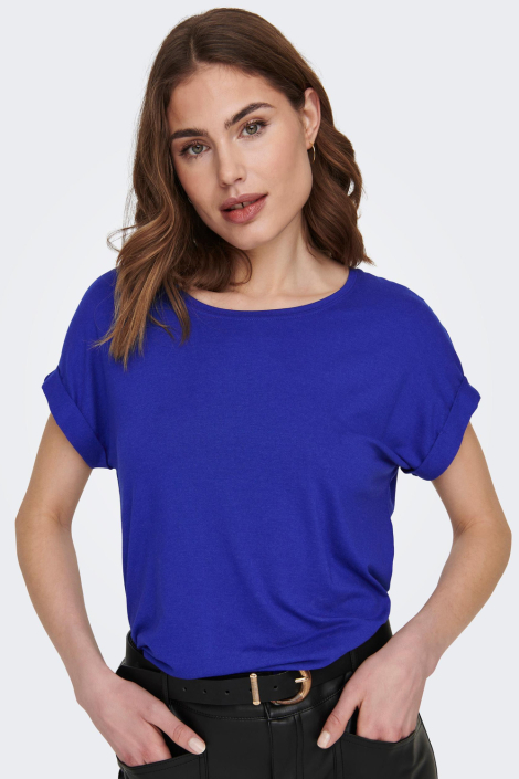 Only blauwe dames t-shirt