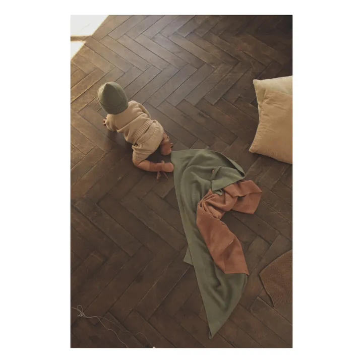 Hvid Couverture Gust Laine Mérinos | Vert kaki