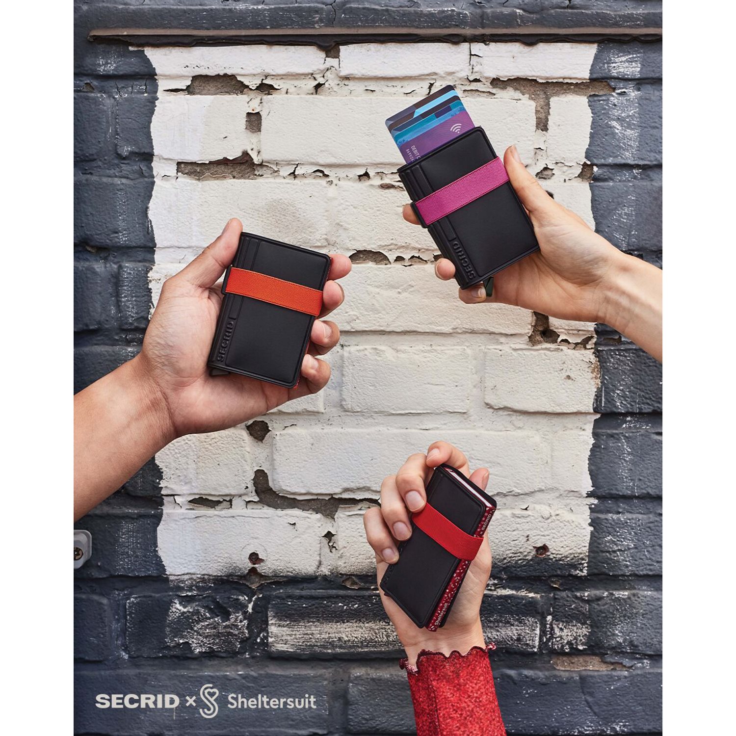 Secrid x Sheltersuit Bandwallet TPU black-red