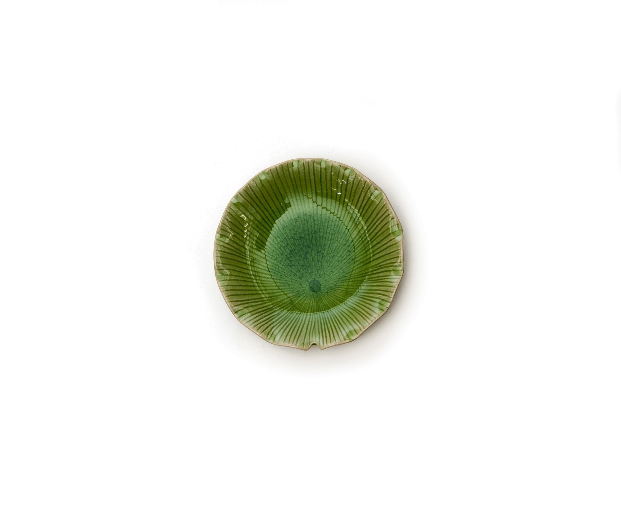 Teller Lotusblatt, grün, Ø 20 cm, H 3 cm zu 6,00
