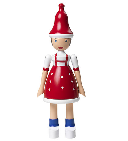 Kay Bojesen Holzfigur - Weihnachten Lise - 17,5 cm - Rot/Blau/We
