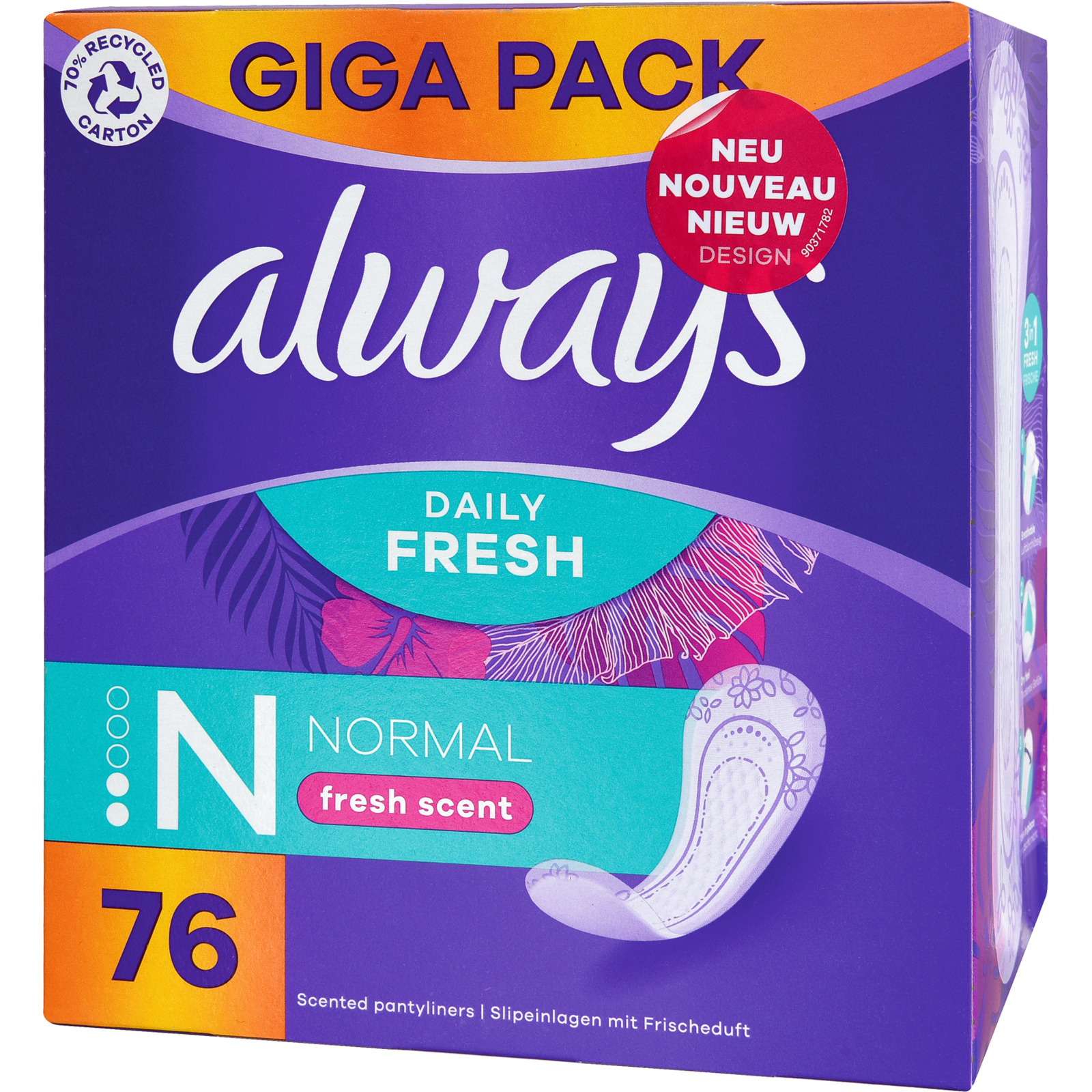 Always Slip Fresh Protect Normal Fresh 76 Stück