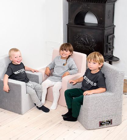 by KlipKlap L?nestol - Kids Chair XL - Multi Grey/Grey