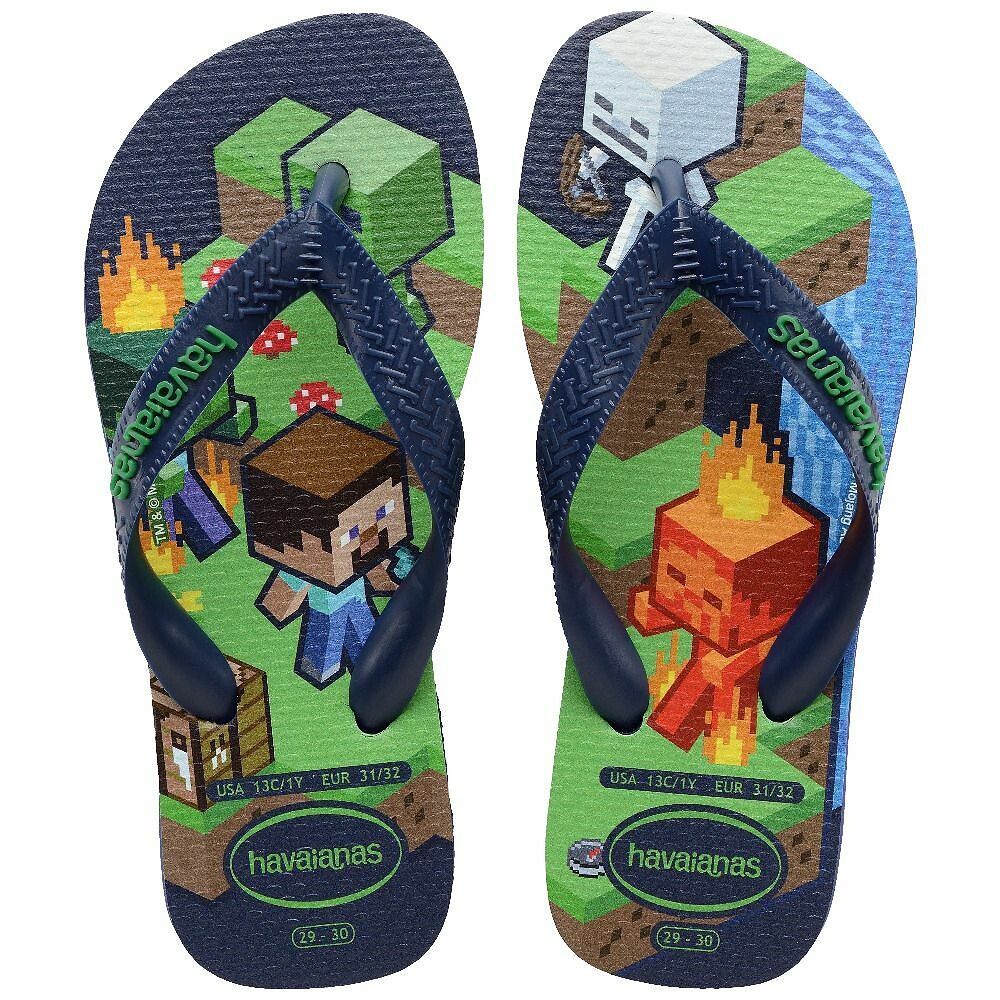 HAVAIANAS<br>Chinelas Minecraft para crianças