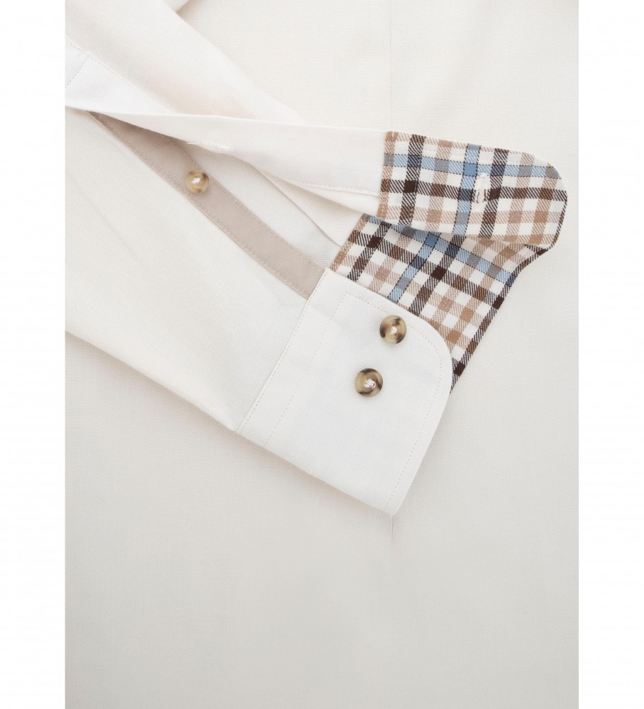 Camisa de flanela Hackett com detalhes brancos