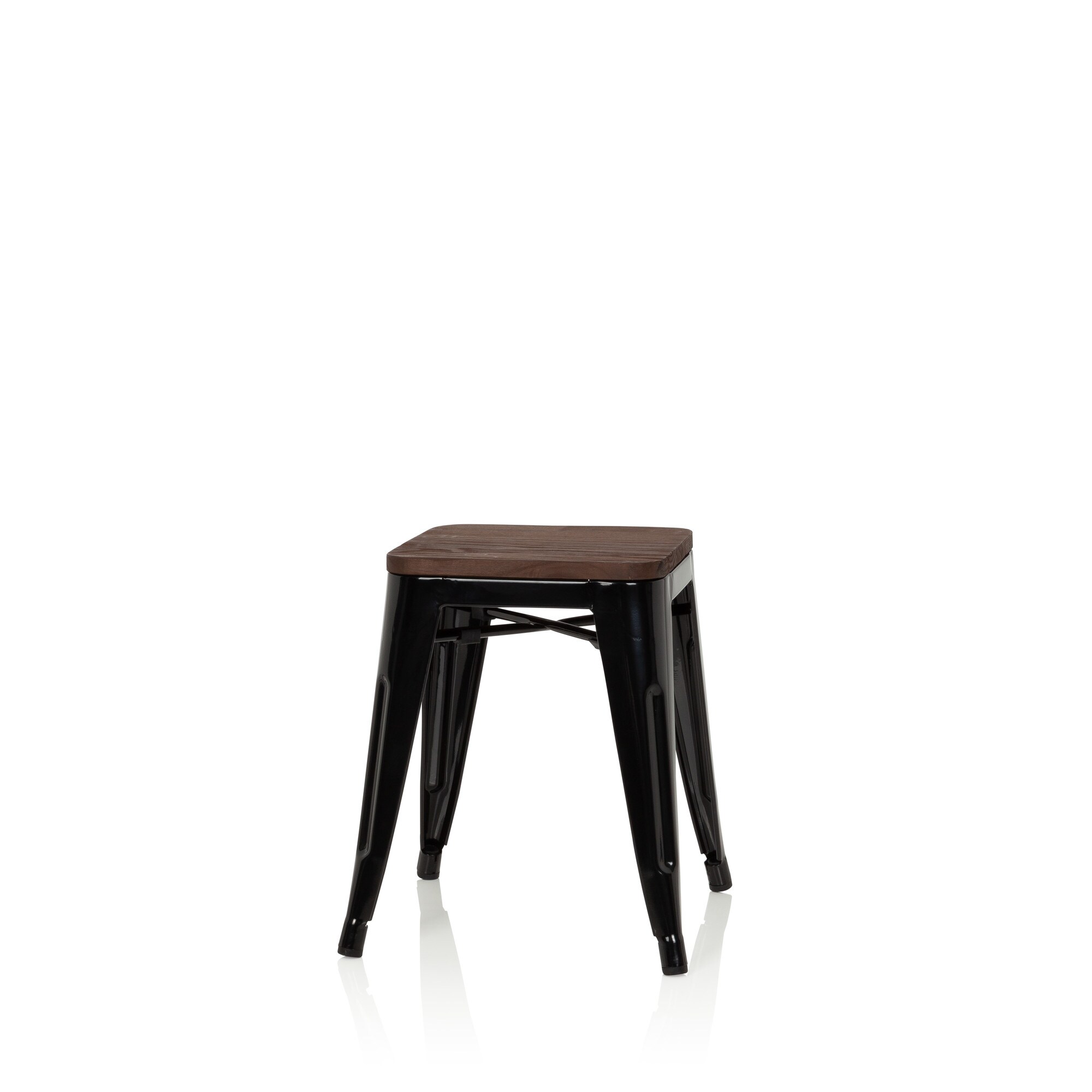 Bistrohocker VANTAGGIO W Stahl / Ulmenholz ohne Armlehnen hjh OFFICE
