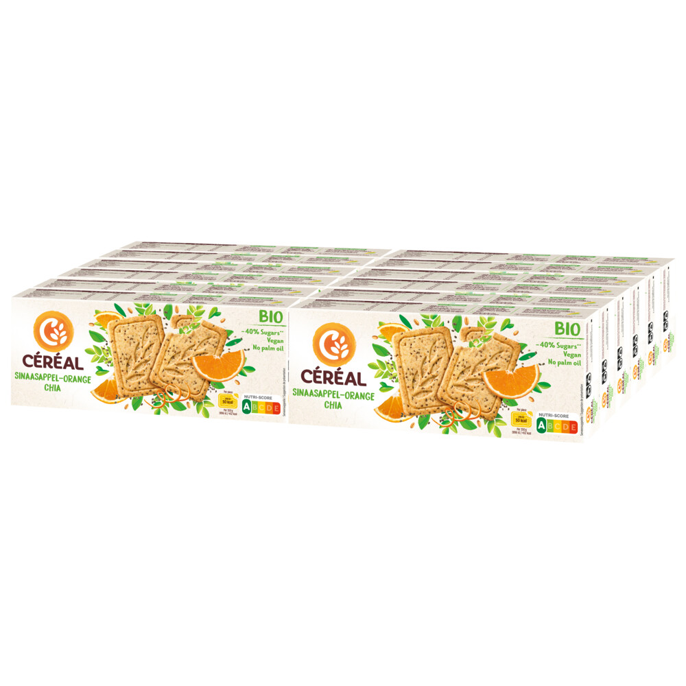 12x Céréal Healthy Bio Cake & Koekje Sinaasappel Chiazaad132 gr