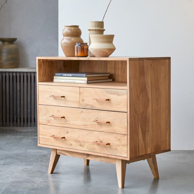 Commode en acacia massif Oslo