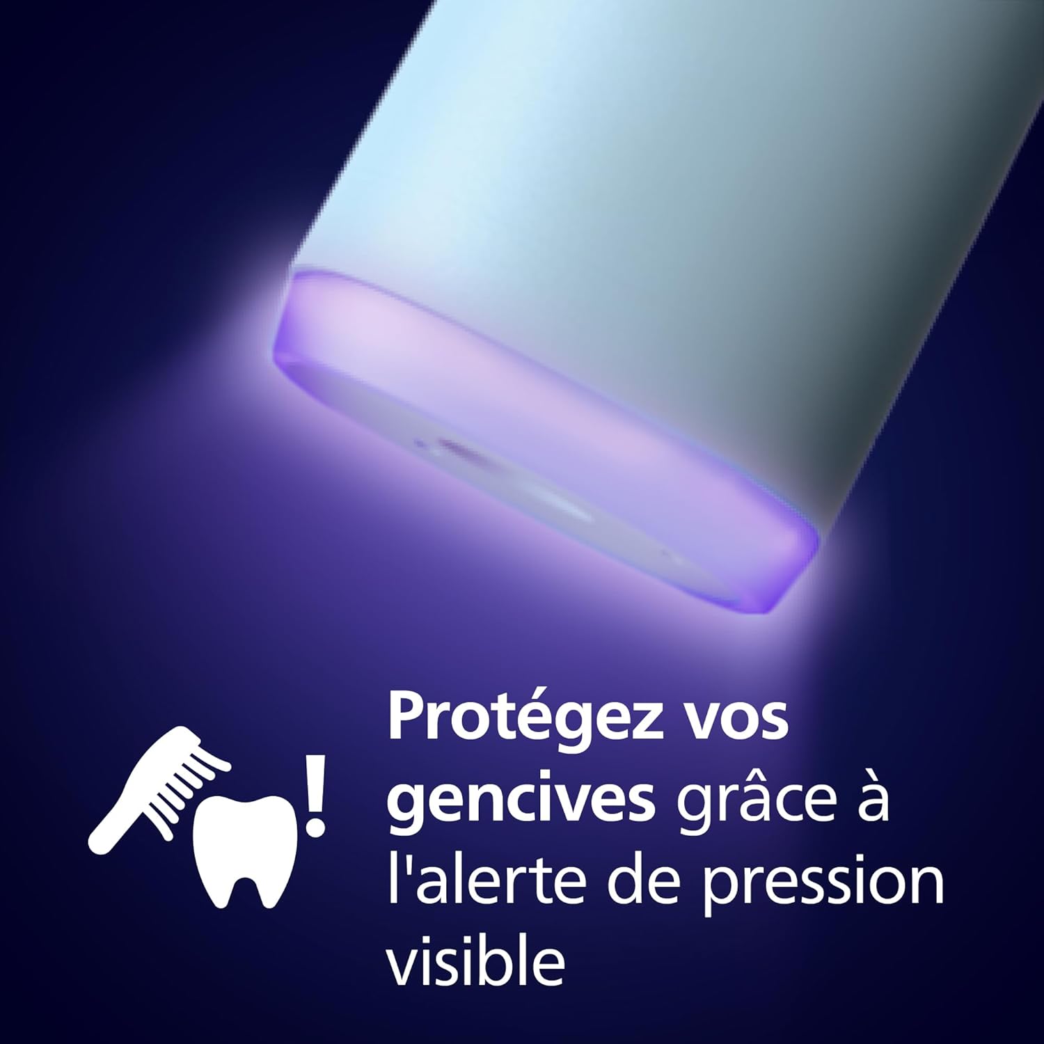 Philips Sonicare 6100 - Brosse à dents électrique sonique avec 2 modes de brossage, 3 niveaux d'intensité, Alerte de pression, EasyStart, Coffret de voyage, Blanc, HX7400/02 [Nouvelle technologie]