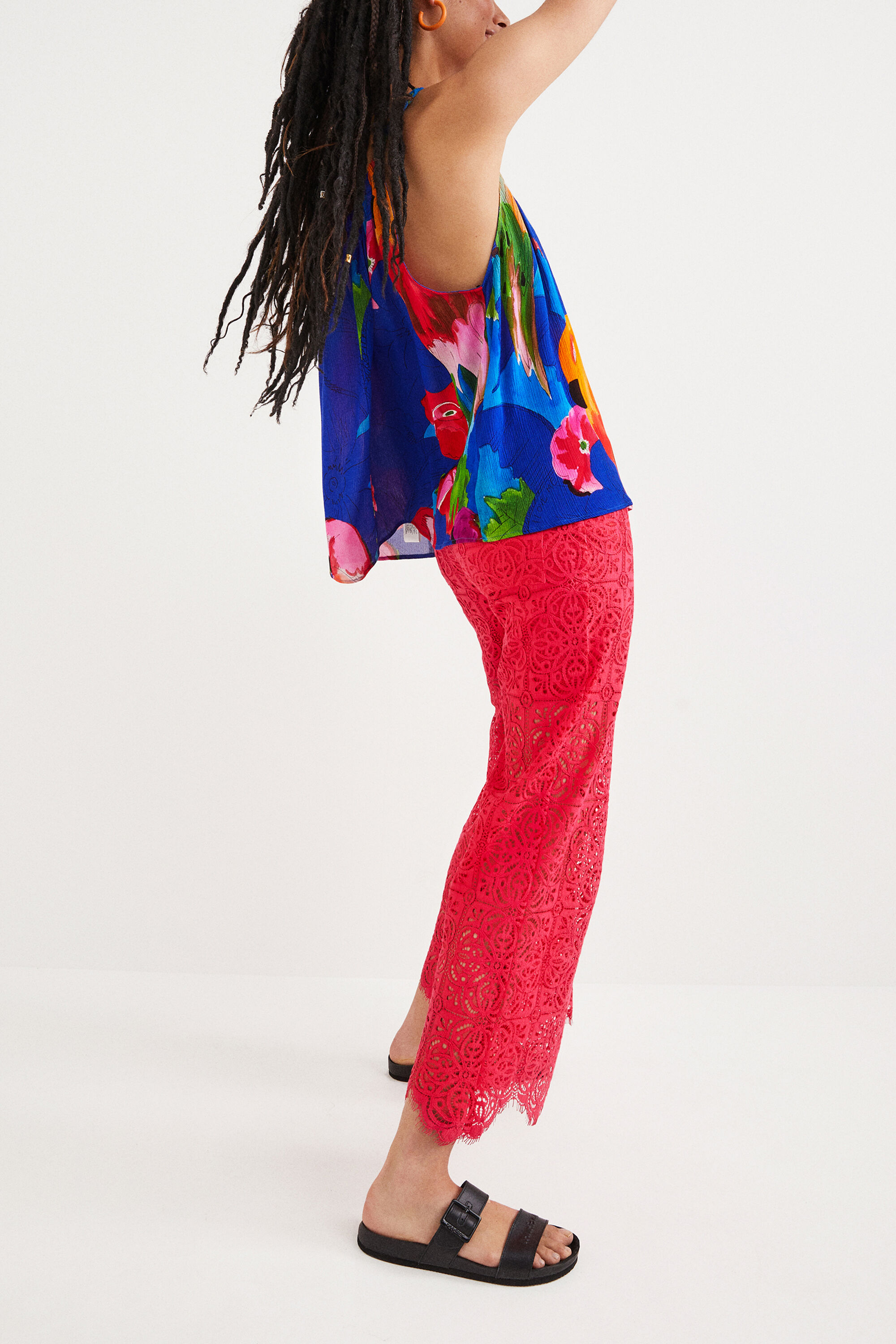 Blouse tropicale dos un
