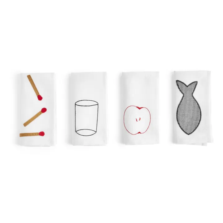 Hay Serviettes de table Sobremesa - Set de 4 | Blanc