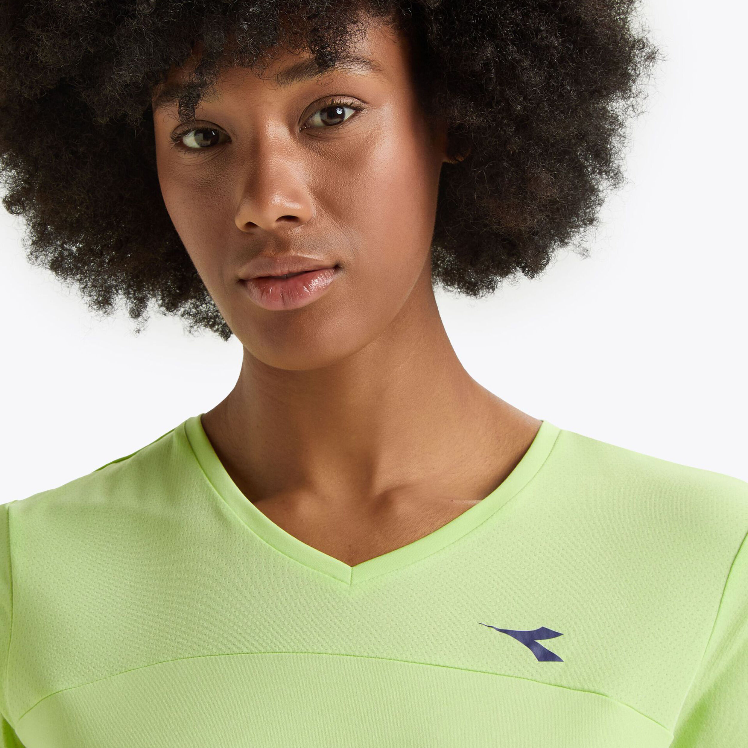 Diadora L. Short Sleeve T-shirt Femmes - Jaune Lemon
