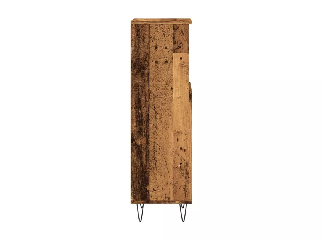Armoire de salle de bain vieux bois 30x30x100cm bois ingénierie
