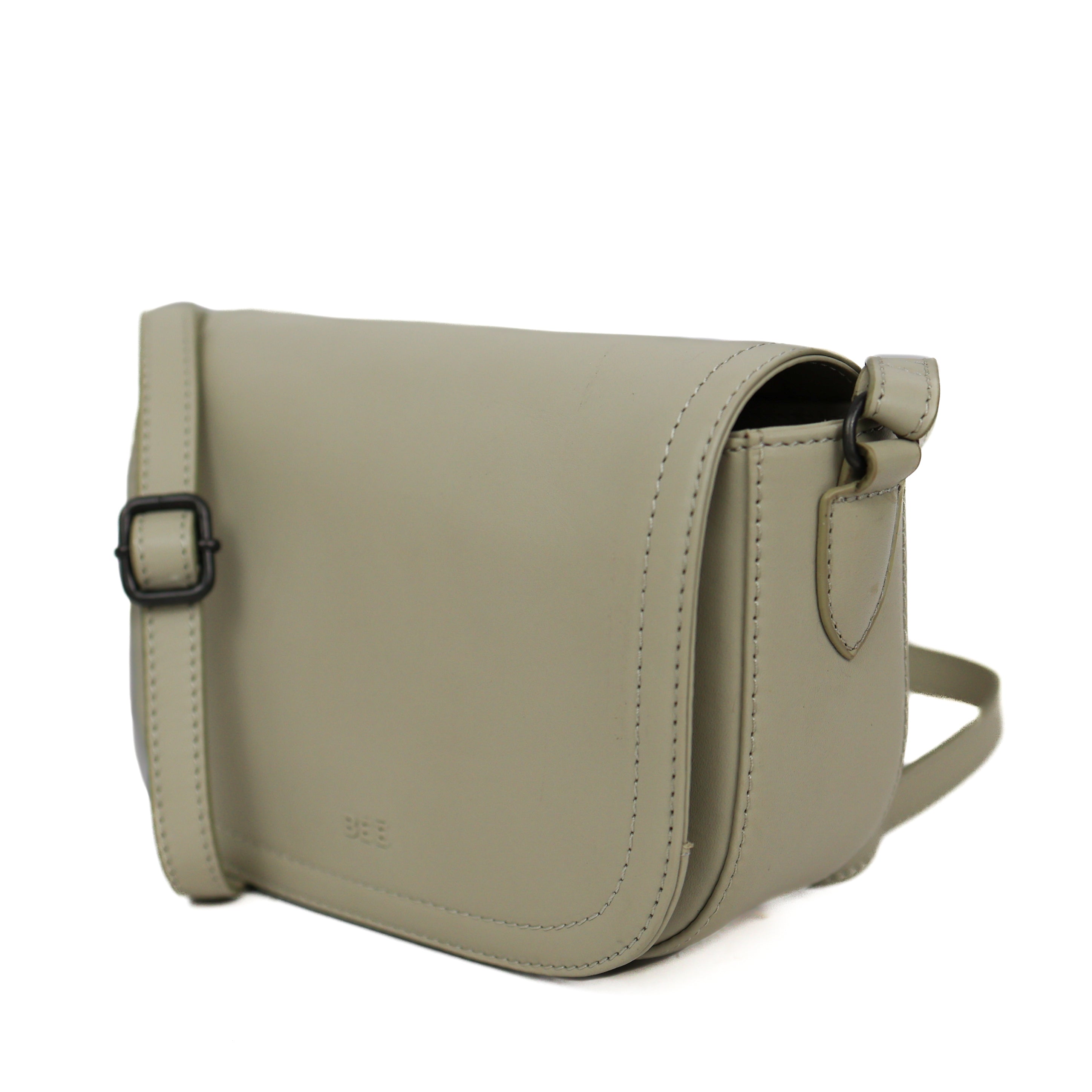 Schoudertasje met flap 'Anastasia' Khaki Khaki