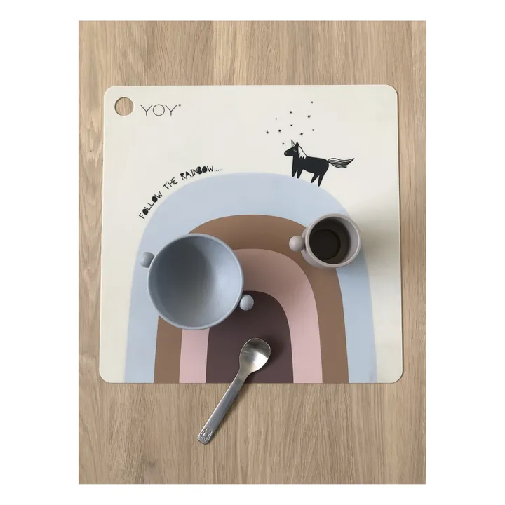 Oyoy Mini Set de table Follow The Rainbow en silicone