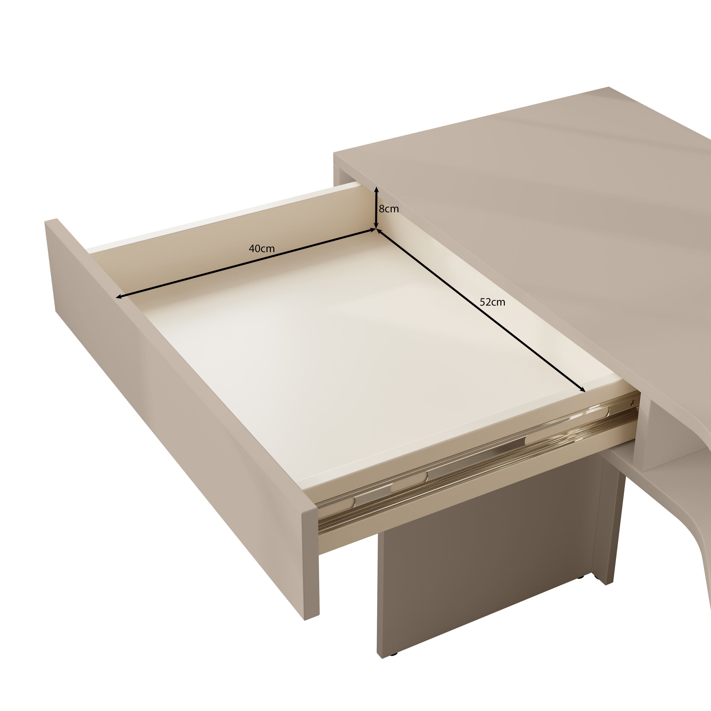 Whenua 2 - Bureau links - Beige - 211x55x79 cm