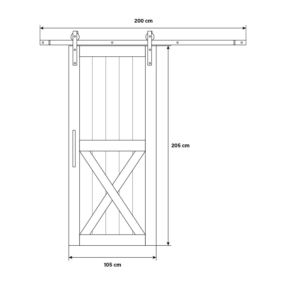Home Deluxe schuifdeur SHIVA - 205 x 105 cm