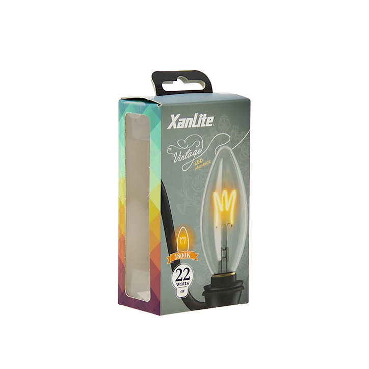 Ampoule LED spirale E14 180lm 18W IP20 Ø4 cm blanc chaud Xanlite