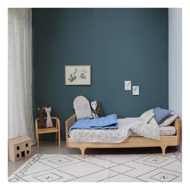 Camomile London Housse de couette Minako Floral en coton | Bleu