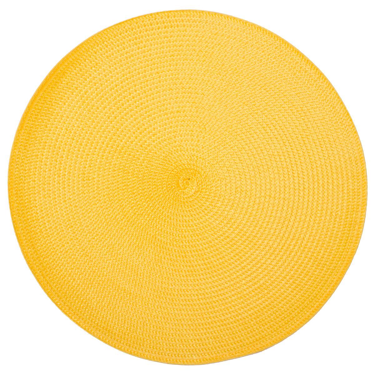 SET DE TABLE TRESSE ROND MOUTARDE