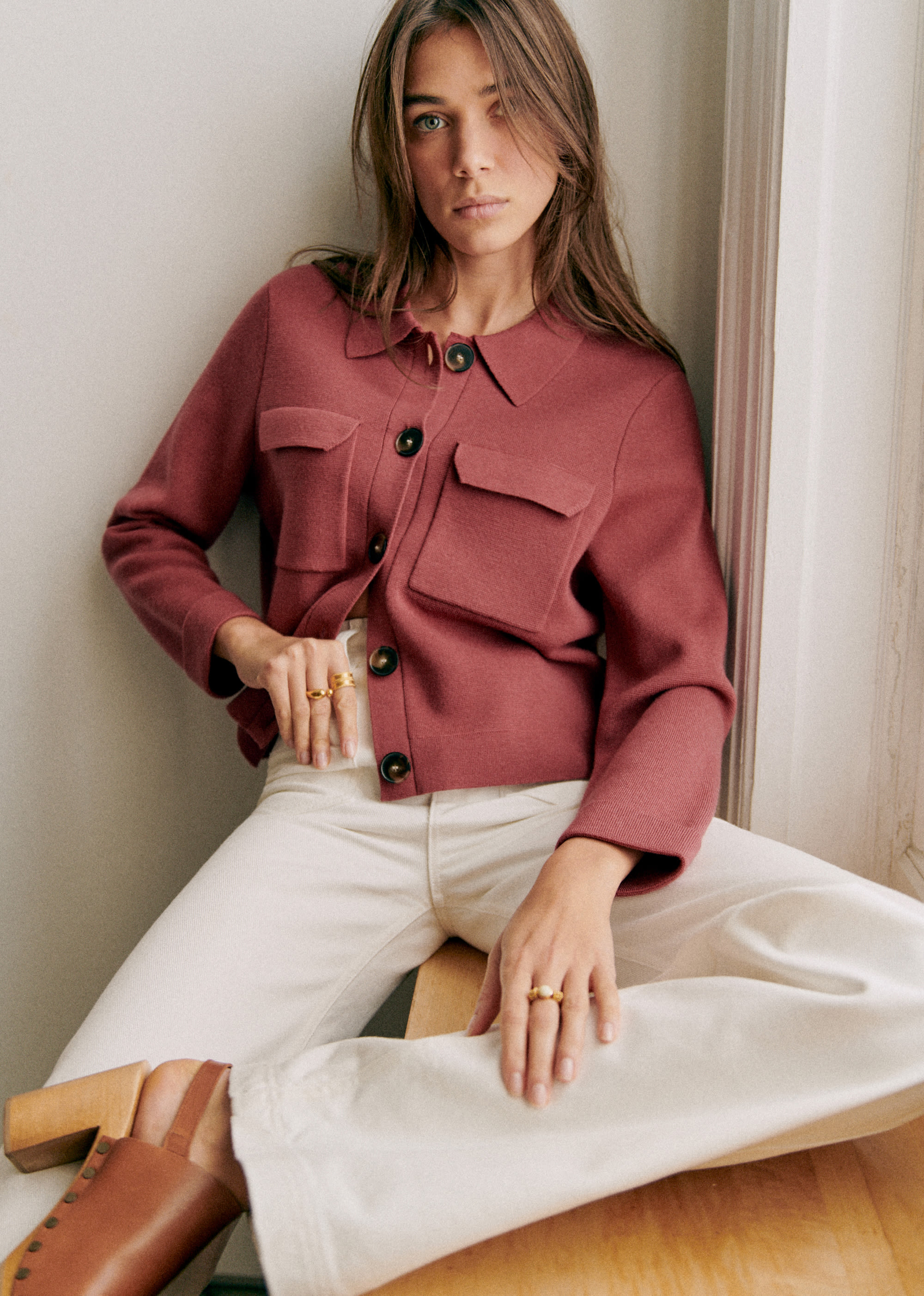 Gilet Betty - Bois de Rose Foncé - E-SHOP/MAILLE 5905412
