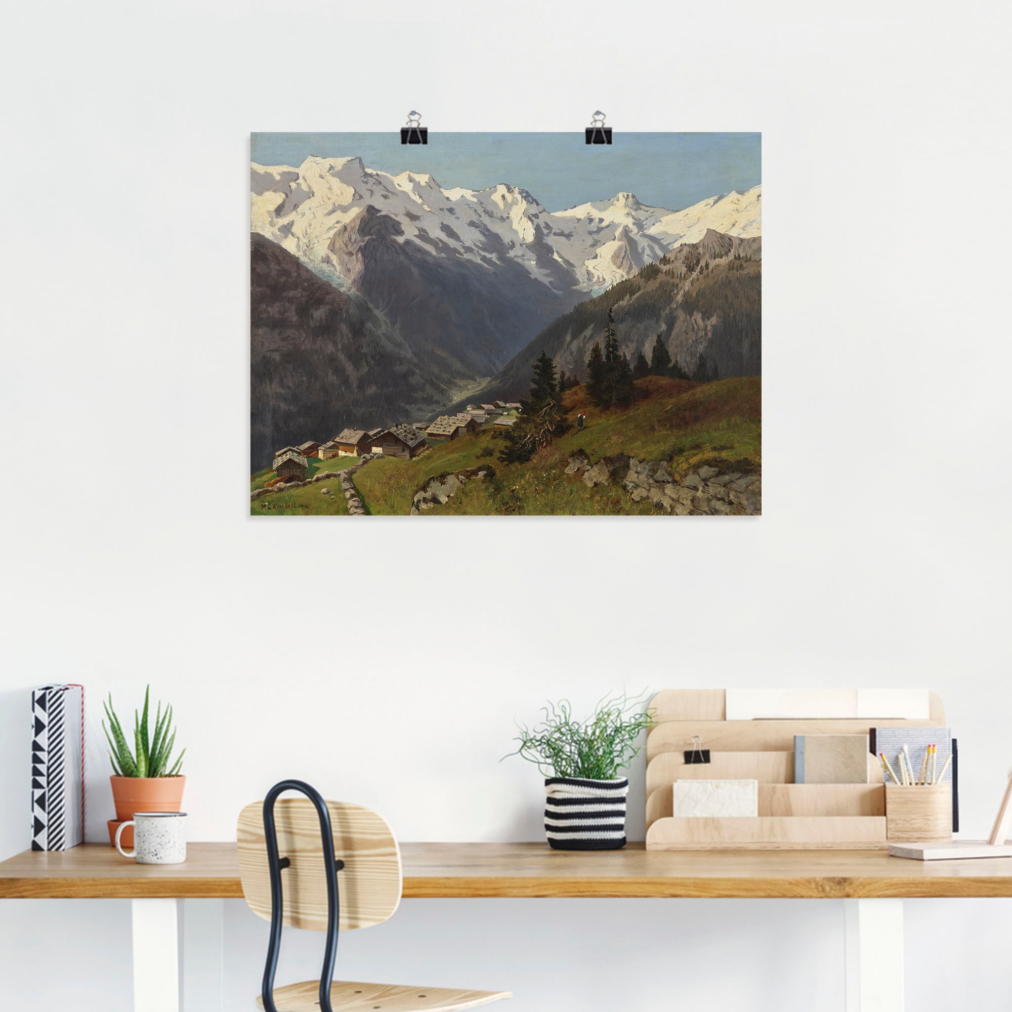 Artland Poster »Mürren im Berner Oberland, Schweiz. 1913« Berge & Alpenbilder 1 Stk. tlg. als Alubild, Leinwandbild, Wandaufkleber oder Poster in versch. Grössen