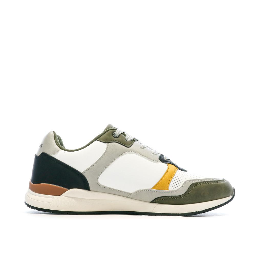 Chevignon Baskets Blanches/Kaki/Noires Homme Chevignon Cairina