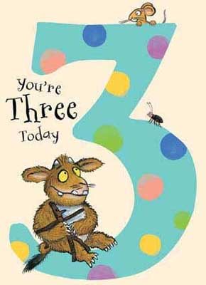 Age 3 Gruffalo's Child Card