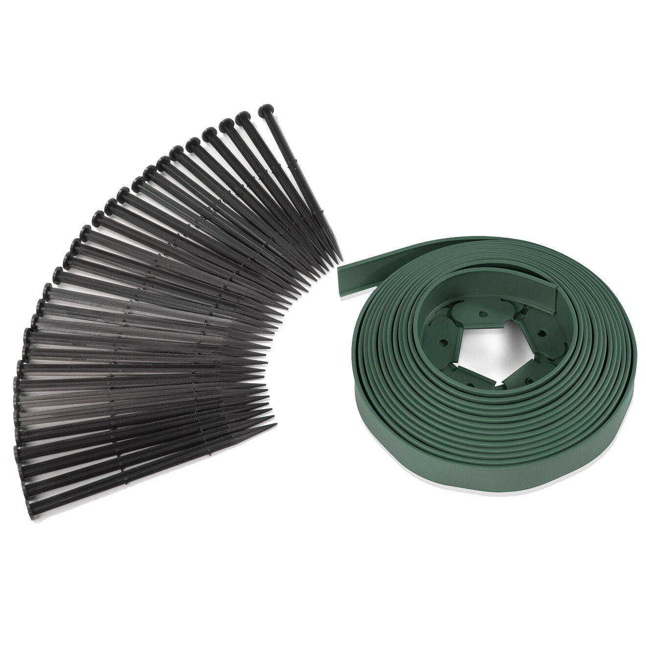 Pratik Garden Bordurette plastique avec piquets grise - 10 m