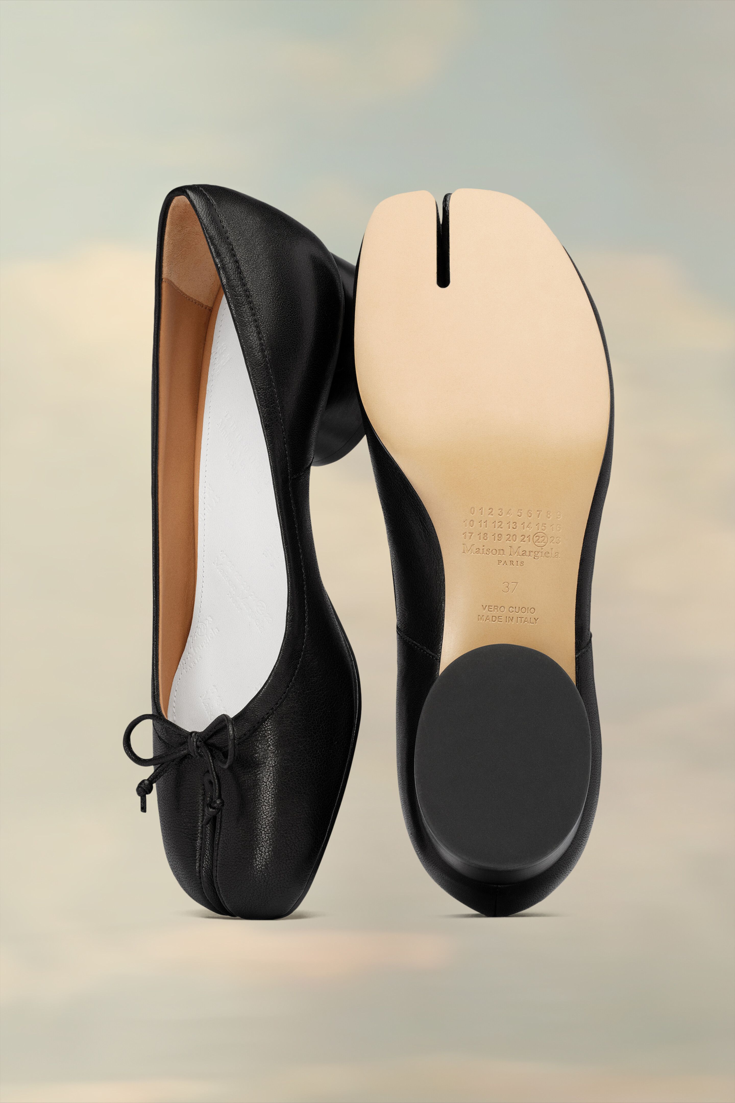 Ballerines Tabi pour femme Noir