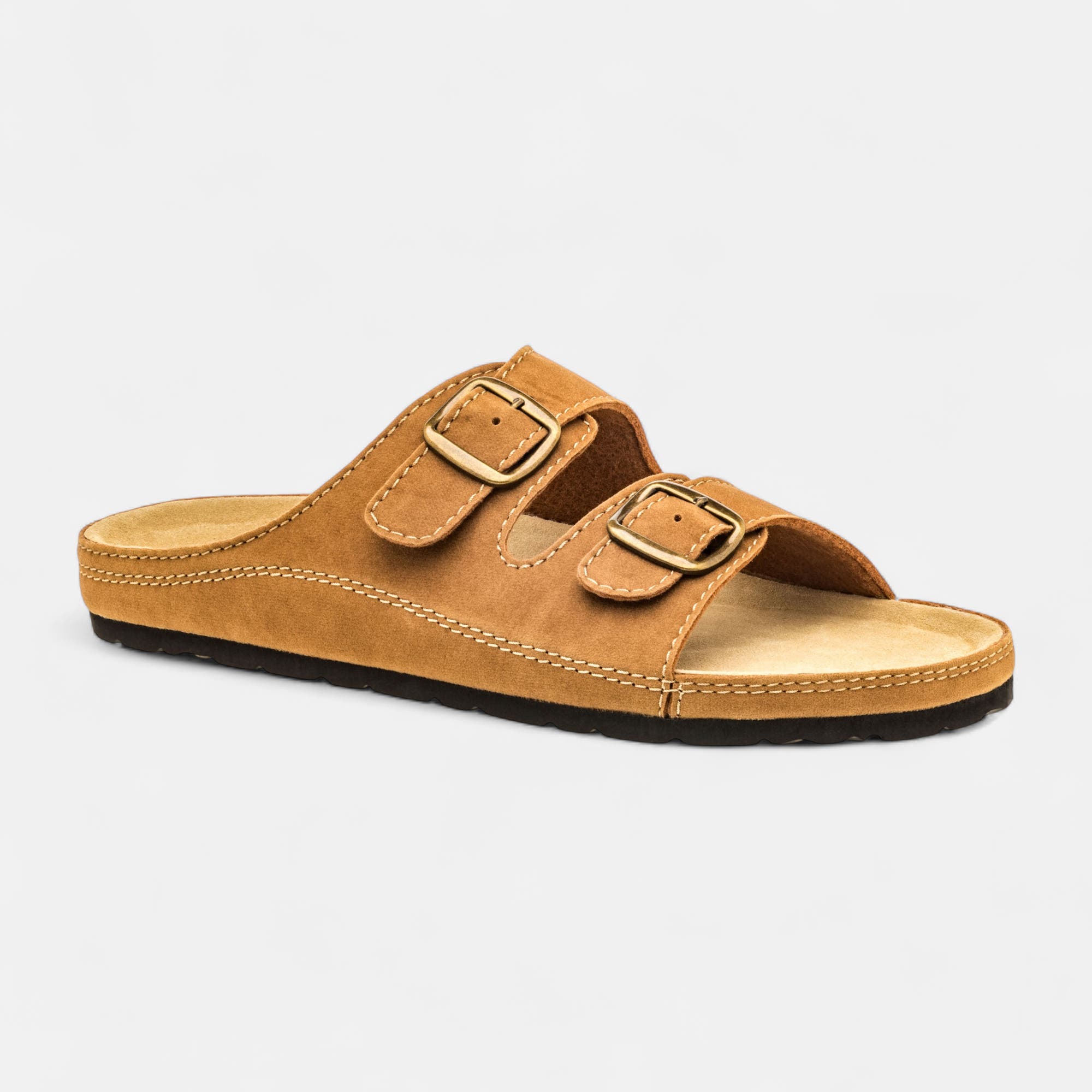 Mules semelle liège Homme camel