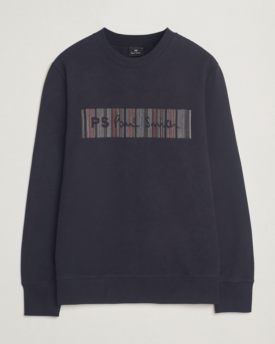 PS Paul Smith Striped Crew Neck Sweatshirt Navy