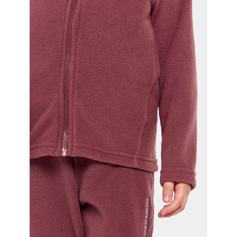 Didriksons Monte Kids Fullzip Rusty Wine