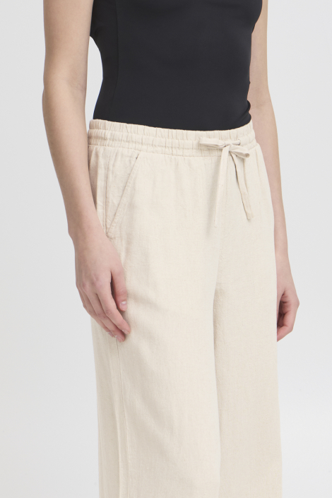 Ichi ecru dames broek