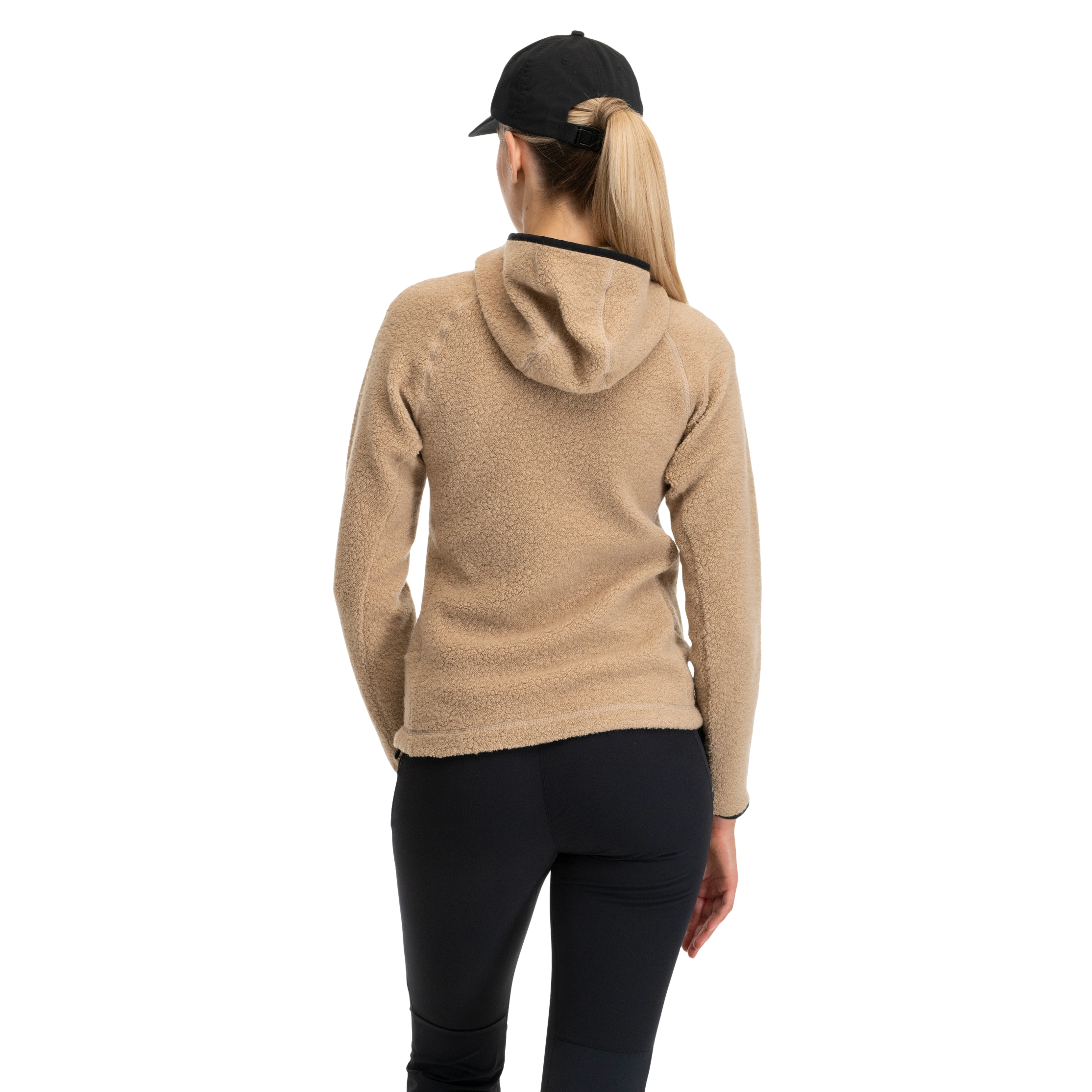 Vaagaa Merino Terry Midlayer Hoodie Women Sandstone