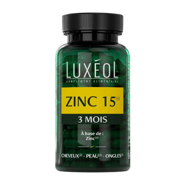 Complément alimentaire Zinc 15 Luxéol 90 gélules