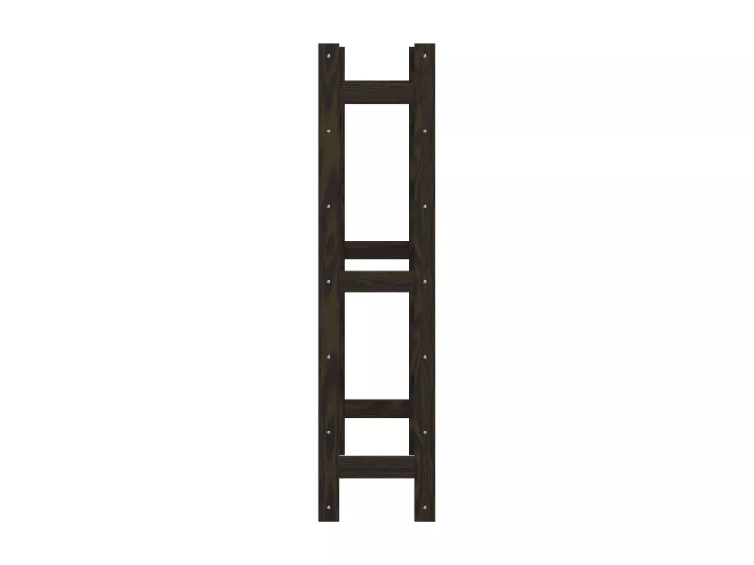 Casier à bouteilles pour 42 bouteilles noir bois pin solide