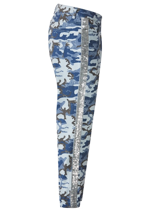 Hose, Komfort Fit, Camouflage, Paillettenband, 5-Pocket