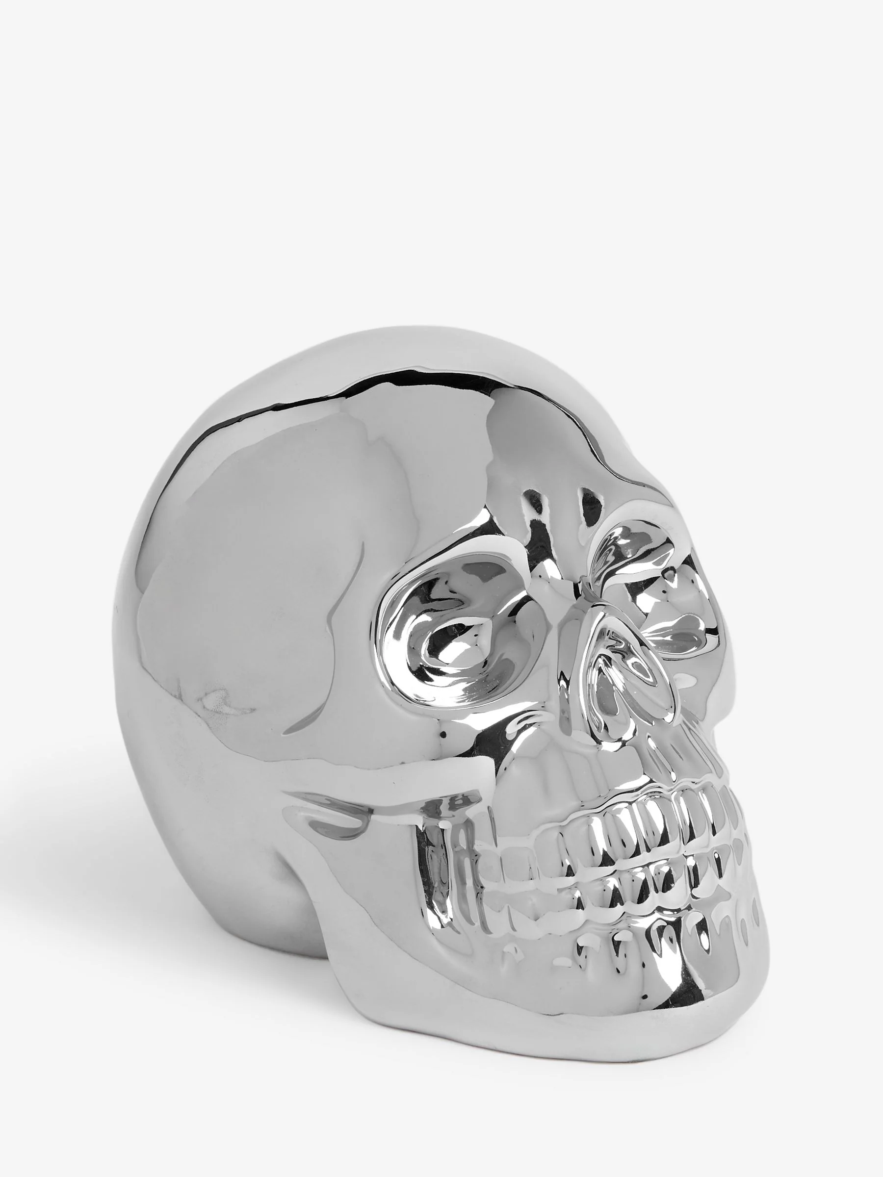 Electroplated keramisch schedelornament