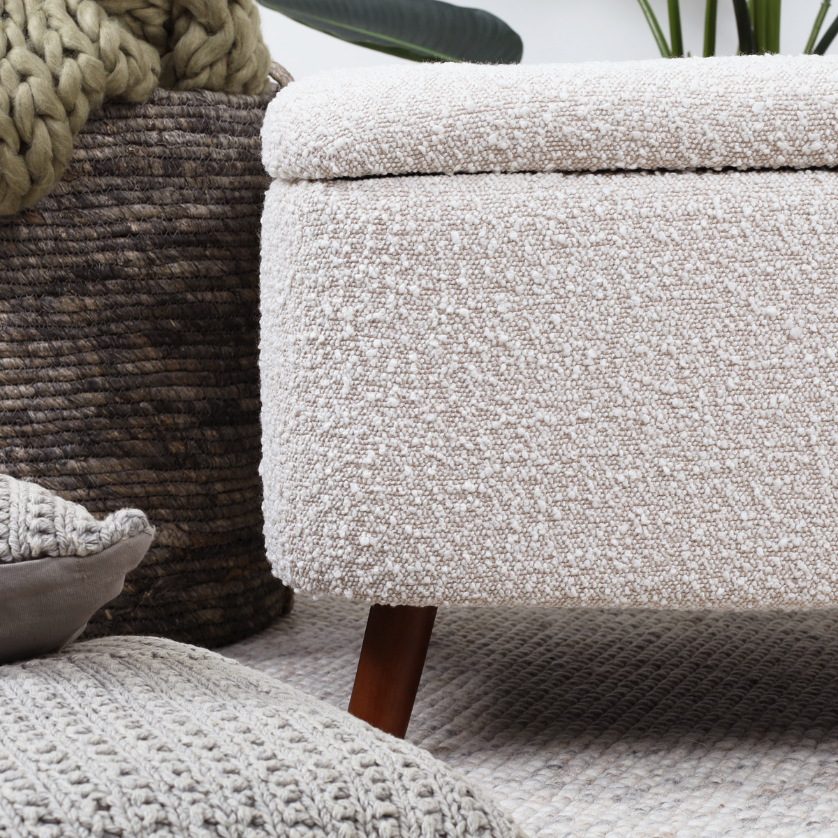 Julia bankje boucle beige