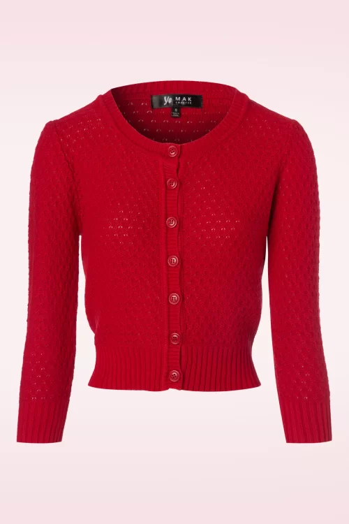 Mak Sweater Jennie vest in rood