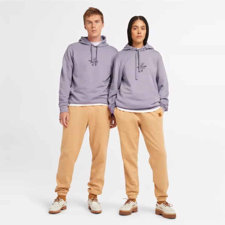 Sweat à capuche avec motif graphique unisexe en violet
