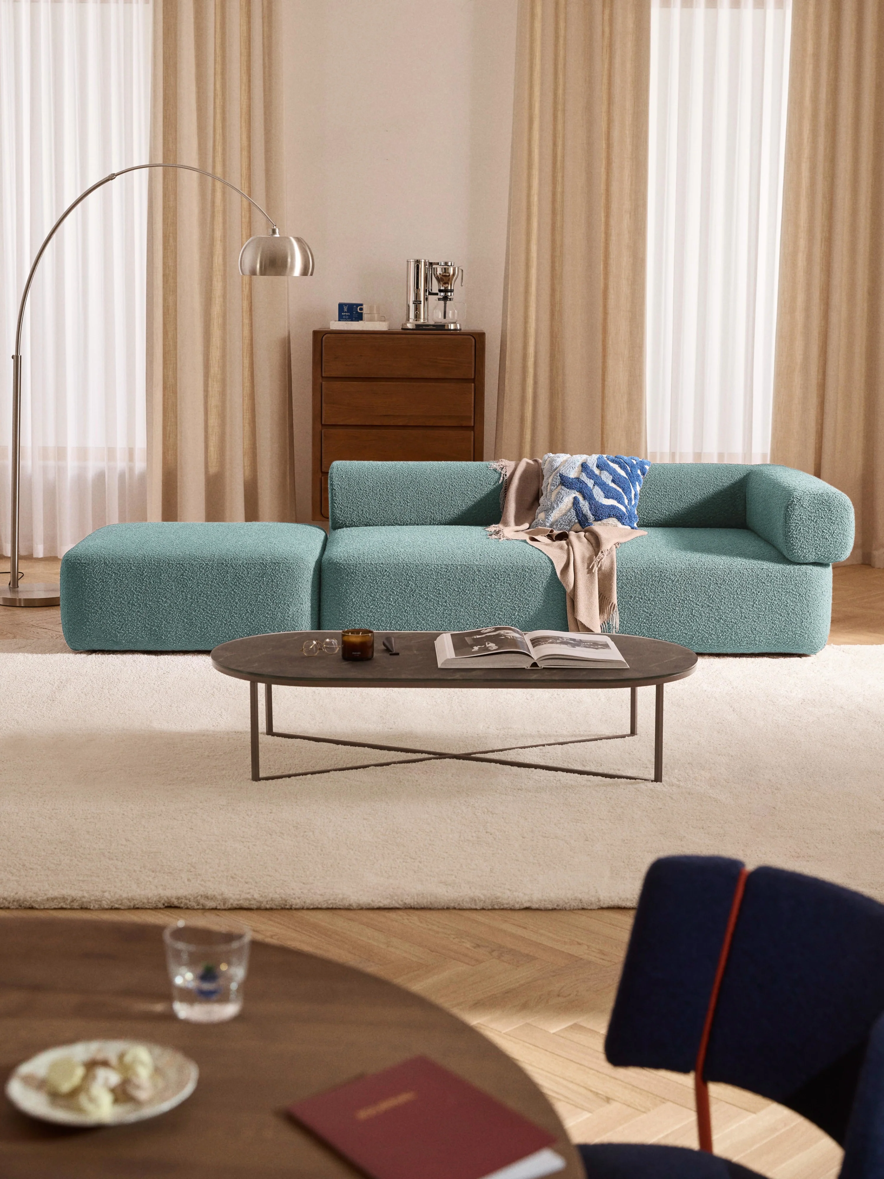 Modulaire bouclé poef Anton